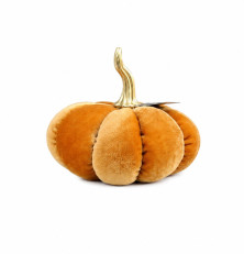 Dekoratívna zamatová tekvica - okrová