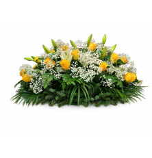 Ikebana Alžbetka-žlto-biela
