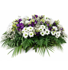 Ikebana Elena-bielo-fialová
