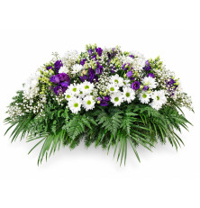 Ikebana Elena-bielo-fialová