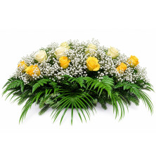 Ikebana Katarína-žlto-biela