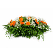 Ikebana Vierka-oranžovo-biela