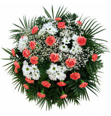 Veniec Diana-oranžovo-biela