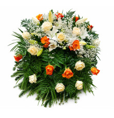Veniec Ružena - variant I.-oranžovo-biela
